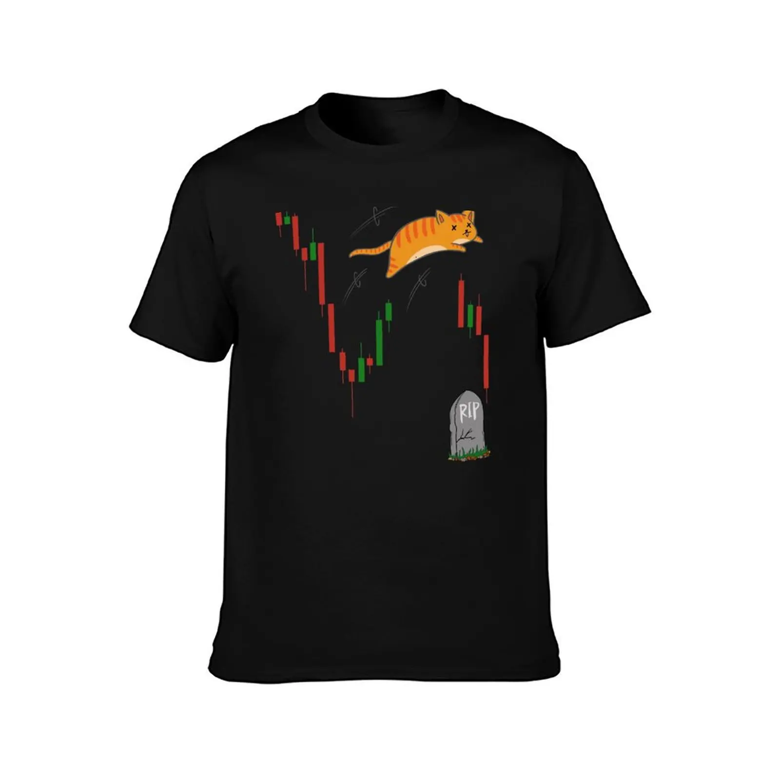 Dead Cat Bounce - Don’t get caught traders! T-Shirt Big and Tall Crew Neck Tee T-Shirt