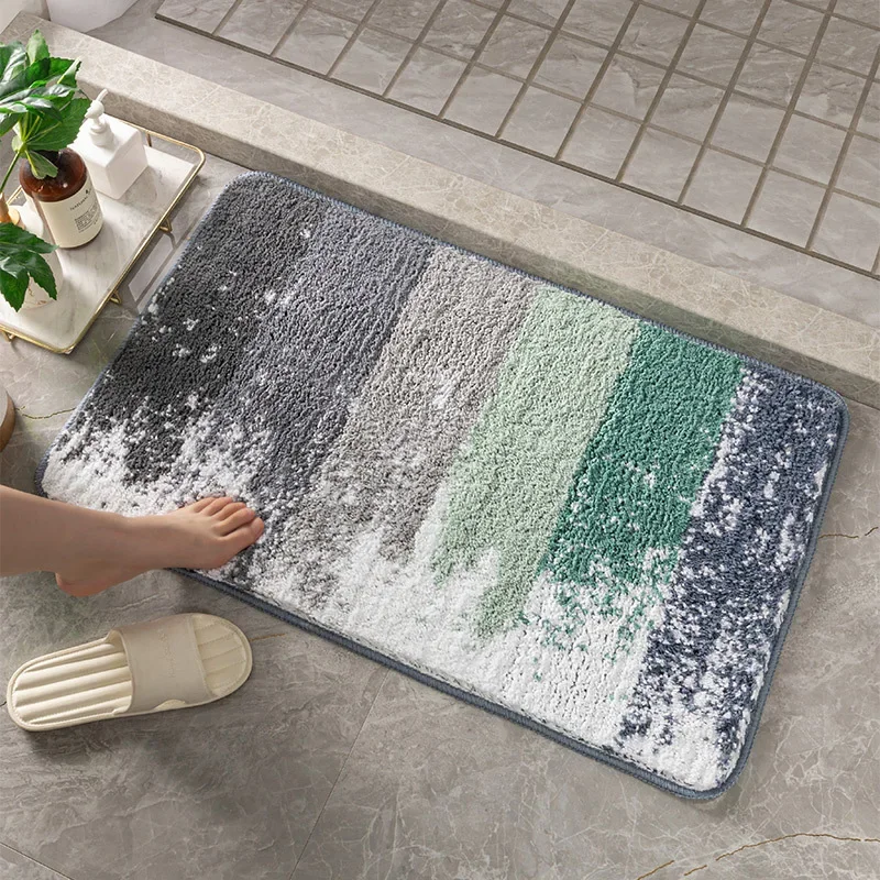 Bath Mats Anti-slip Small Fresh Modern Absorbent Dry Feet Toilet Rug Carpet Family Entrance Door Floor Mats Bedroom Kitchen Soft