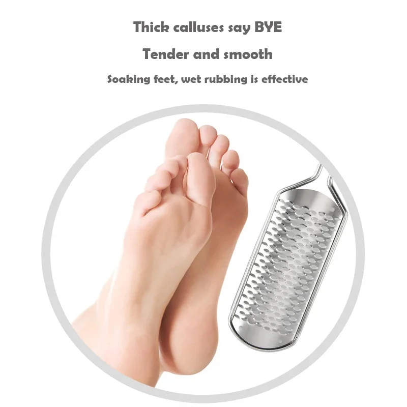 Vijl Pedicure Roestvrijstalen Voet Schrobber Hiel Callus Dode Huid Verwijderaar Exfoliërende Professionele Pedicure Voeten Verzorgingstools