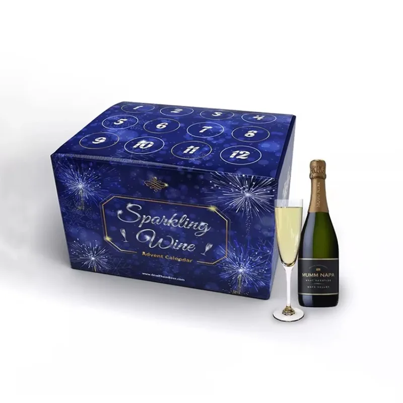 Customization.Customized Luxury Large Size Competitive Price Wine Bottle Advent Calendar Box