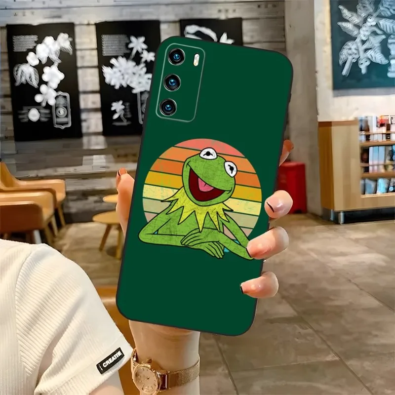 Śmieszne Kermit żaba memy etui na telefony dla Huawei P50 P40 P30 P20 P10 P9 Pro Plus P8 P7 Psmart Z 2022 Nova 8 8I 8PRO 8SE powrót