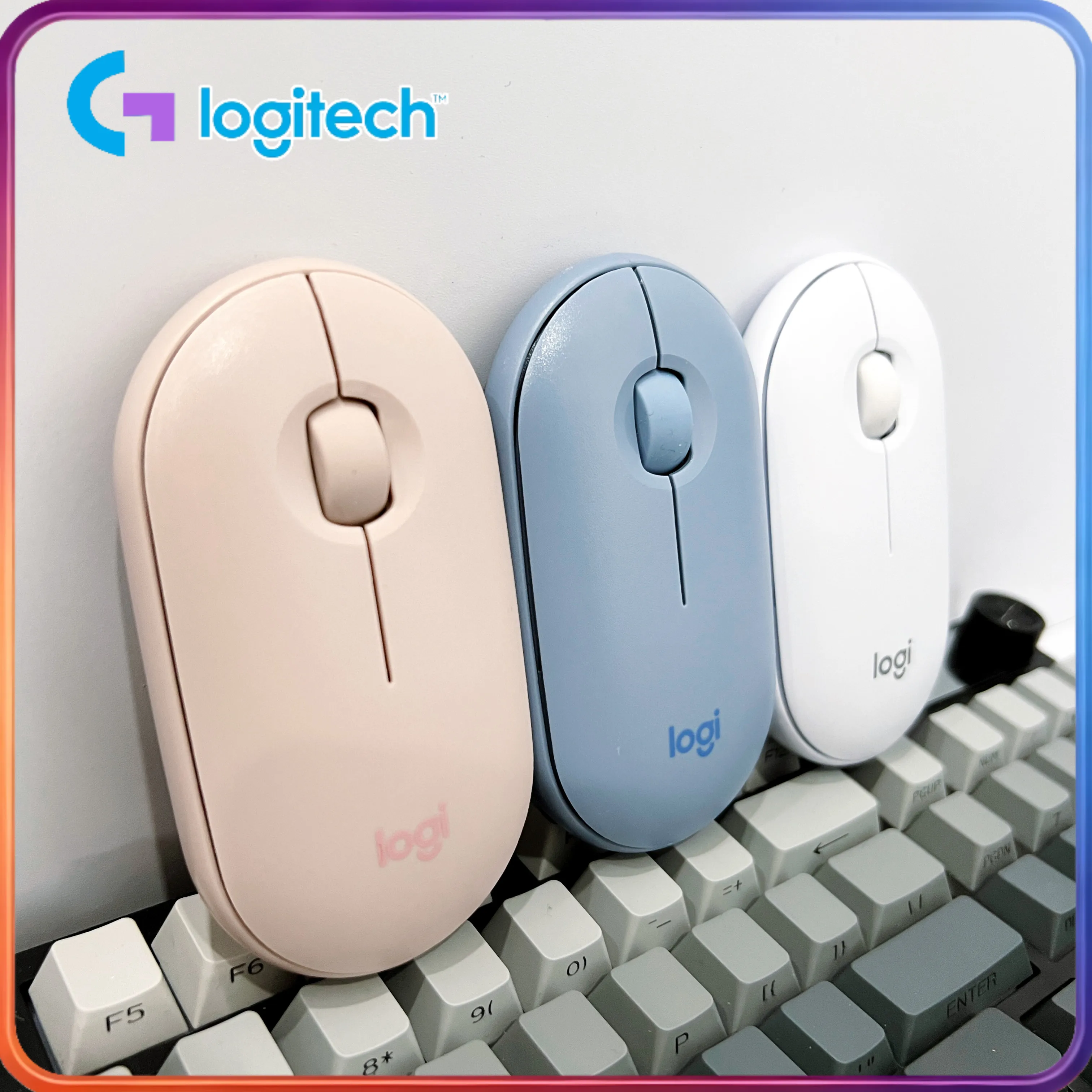 

Logitech Pebble M350 Office Mouse: Simple and Cute Design, Ideal for Female Office Workers
