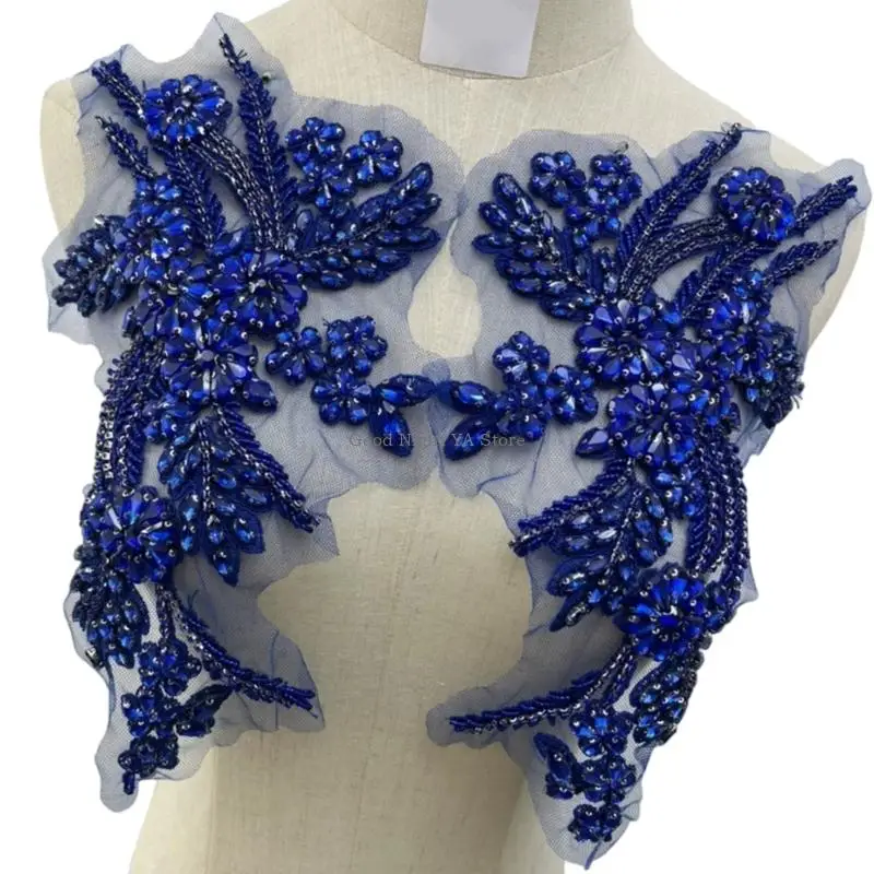 ケバケバラインストーンパッチ縫製バナー修理衣料用アップリケ刺繍パッチ縫製クラフト