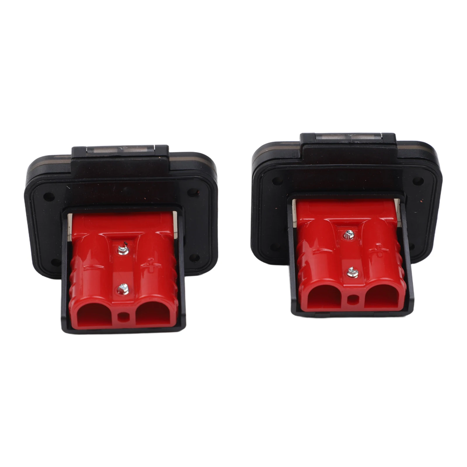 50 Amp For Battery Quick Connector Socket with Flush Mount Panel and Transparent Cover for Power Distribution 50