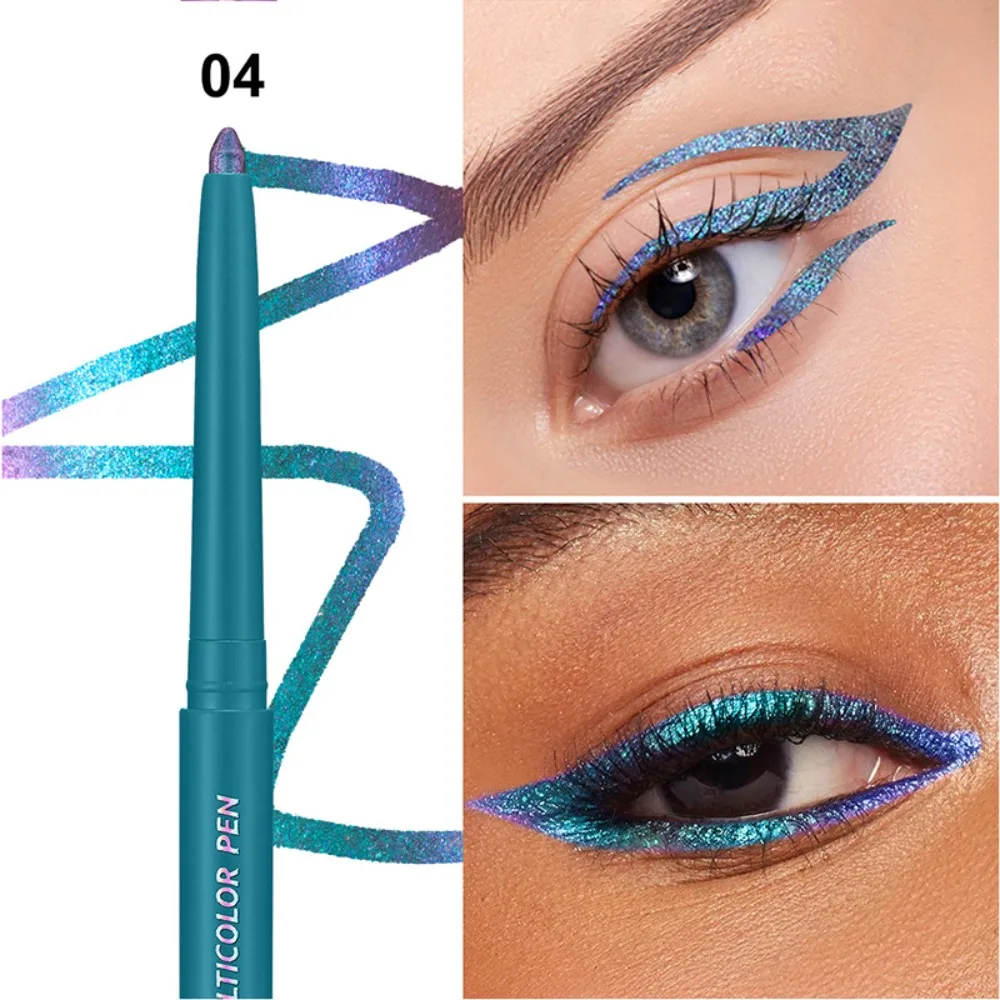 Ombretto in stick impermeabile, texture liscia, trucco occhi multichrome, finitura glitter a lunga durata, eyeliner multichrome per donna