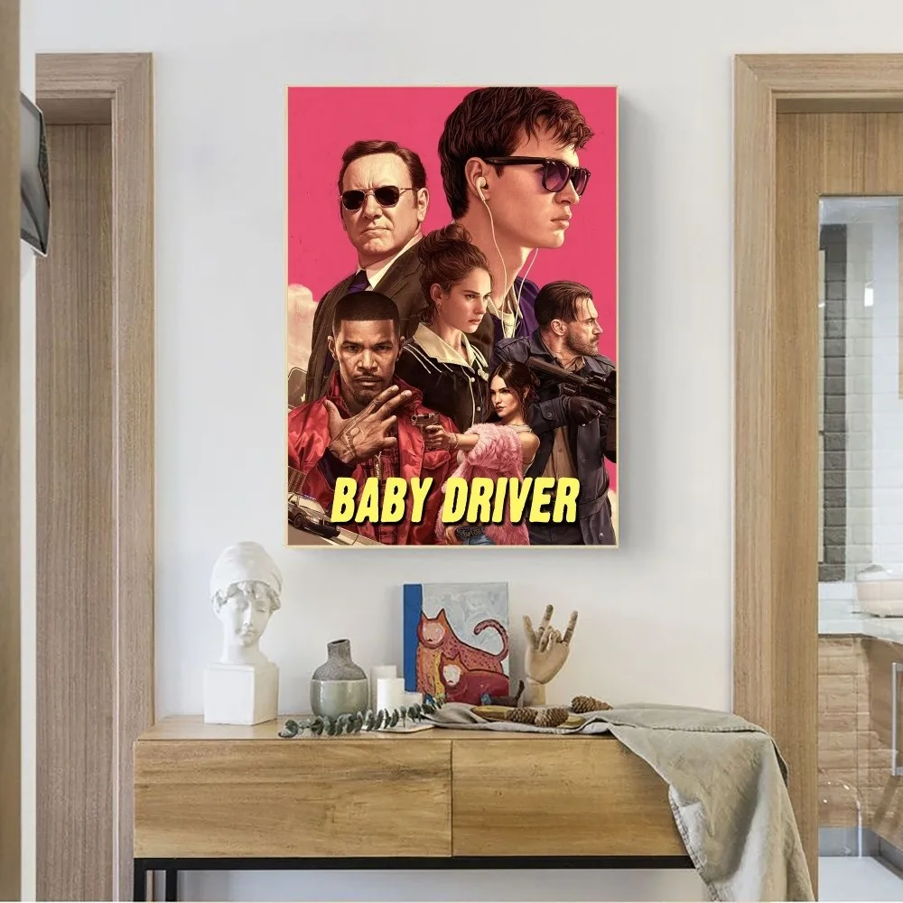 Baby Driver Movie Poster No Framed Poster Kraft Club Bar Paper Vintage Poster Wall Art Painting Bedroom Study Stickers