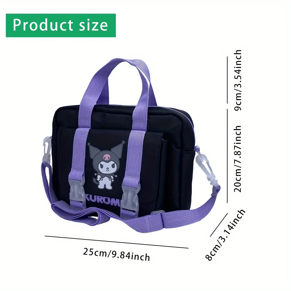 Sanrio Handheld Shoulder Bag with Oblique Back Waterproof Postman Bag Backpack Makeup Bag Contrast Color Women\'s Casual Bag