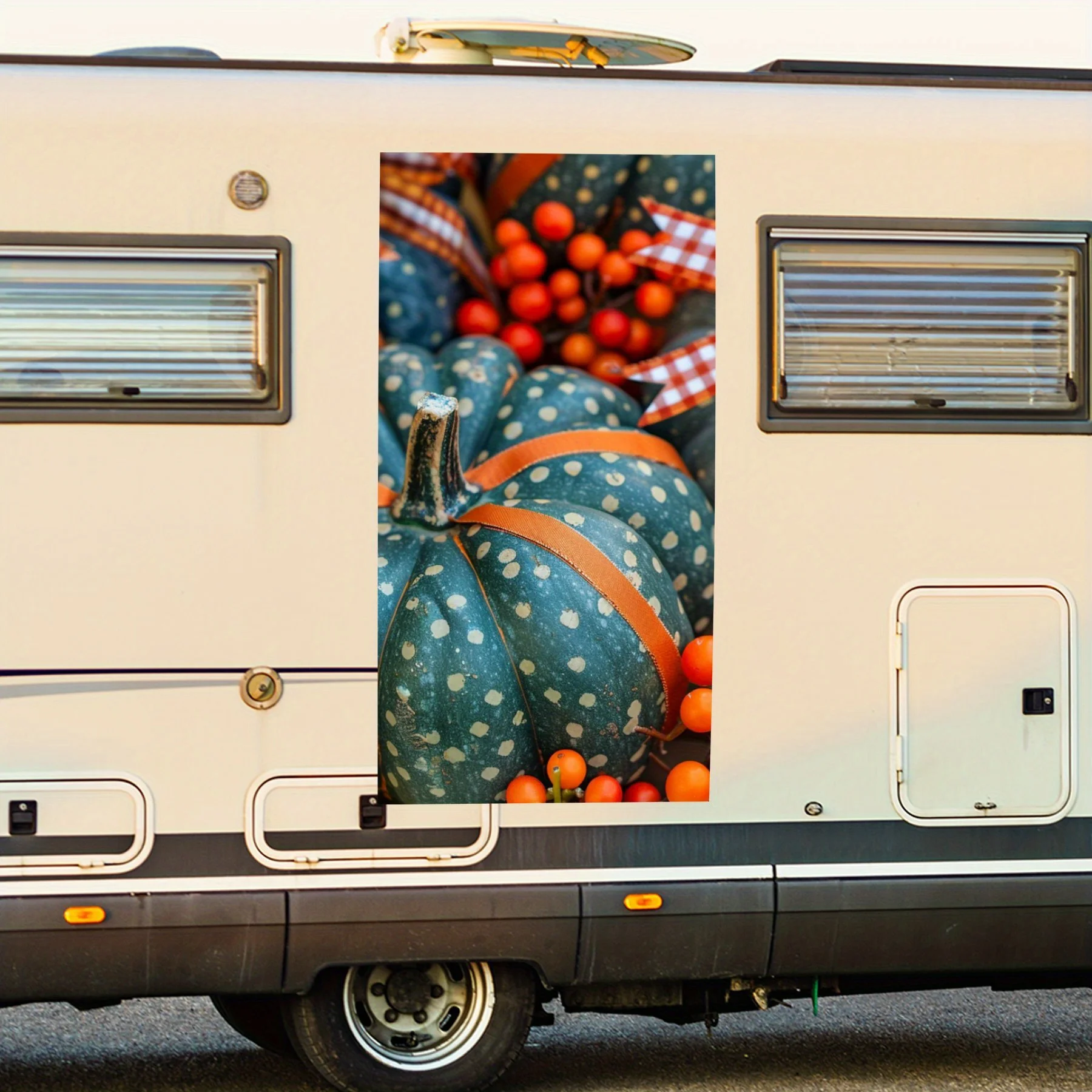 

Наклейка с тыквой на День Благодарения, виниловая наклейка для двери автомобиля на колесах, водонепроницаемые самоклеящиеся виниловые наклейки для хвоста автомобиля и B