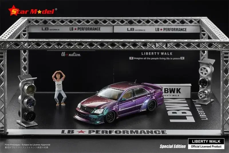 Star รุ่น 1:64 LBWK Crown S180 LB Nation Limited499 รถโมเดลDiecast