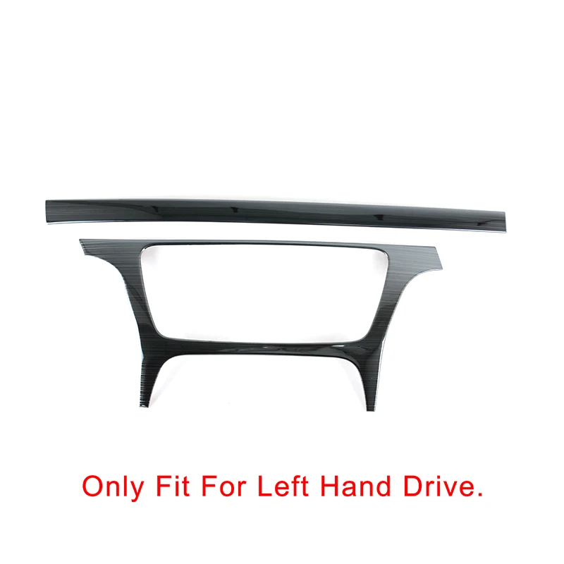 Car Console Control Dashboard Panel Frame Trim Sticker For Audi Q3 2012-2018 LHD Stainless Steel Interior Strip Accessory Decals