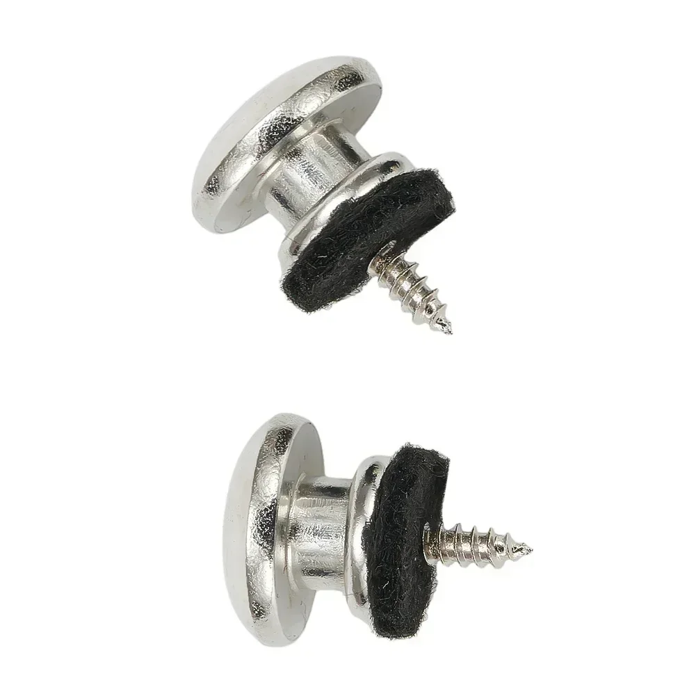 

2Pcs Guitar Strap Locks End Pins Tail Nail Lock Button Pegs Screw Non-slip Button Nail For Acoustic Electric Guitar Ukulele Bass