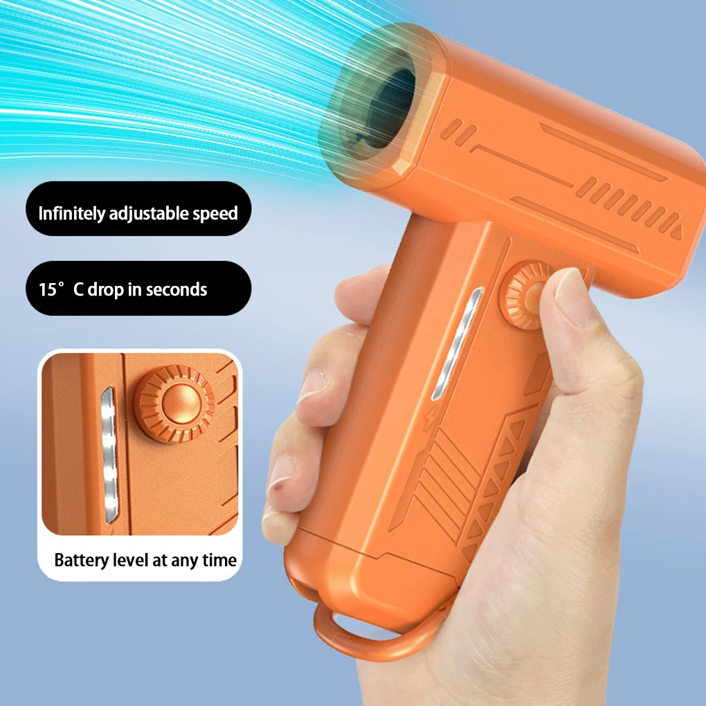 Powerful Turbofan Handheld Blower Must-Have For Camping And Emergencies Fan Is Equipped With Bright white