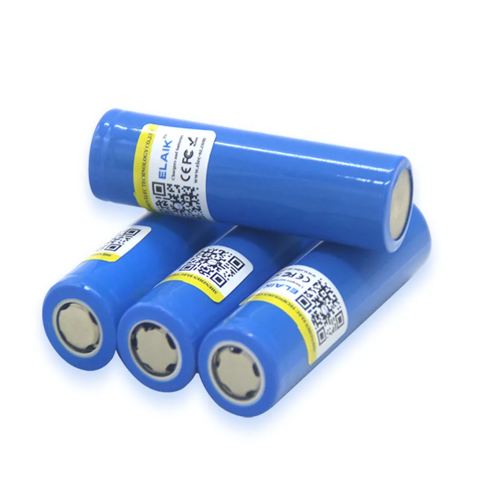 ELAIK-batería de litio 18650, pila recargable de 2000 mah, 3,7 v, 4,2 V, 10-15c