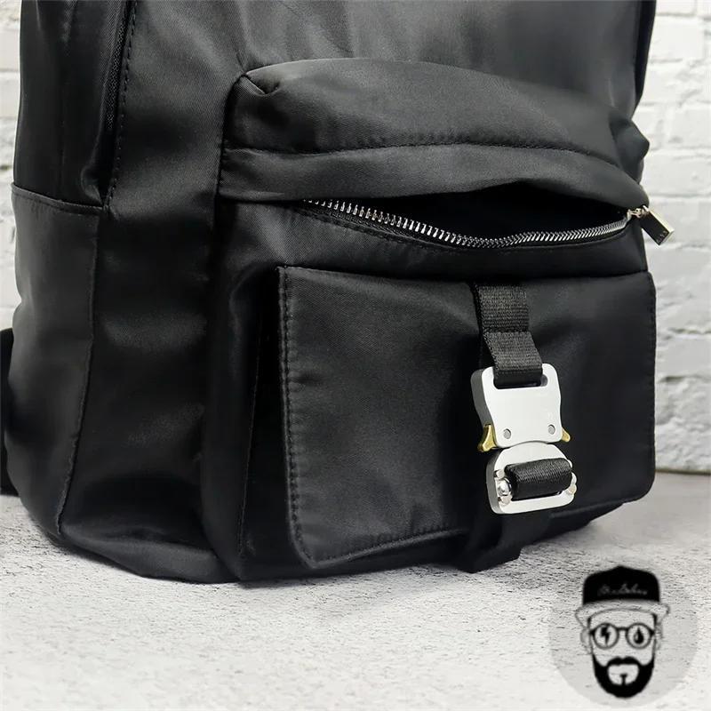 Mochilas Alyx ajustáveis para homens e mulheres, Y2K saco preto de alta qualidade, sacos de ombro, gravura logotipo fivela, 1017 9SM, 1:1
