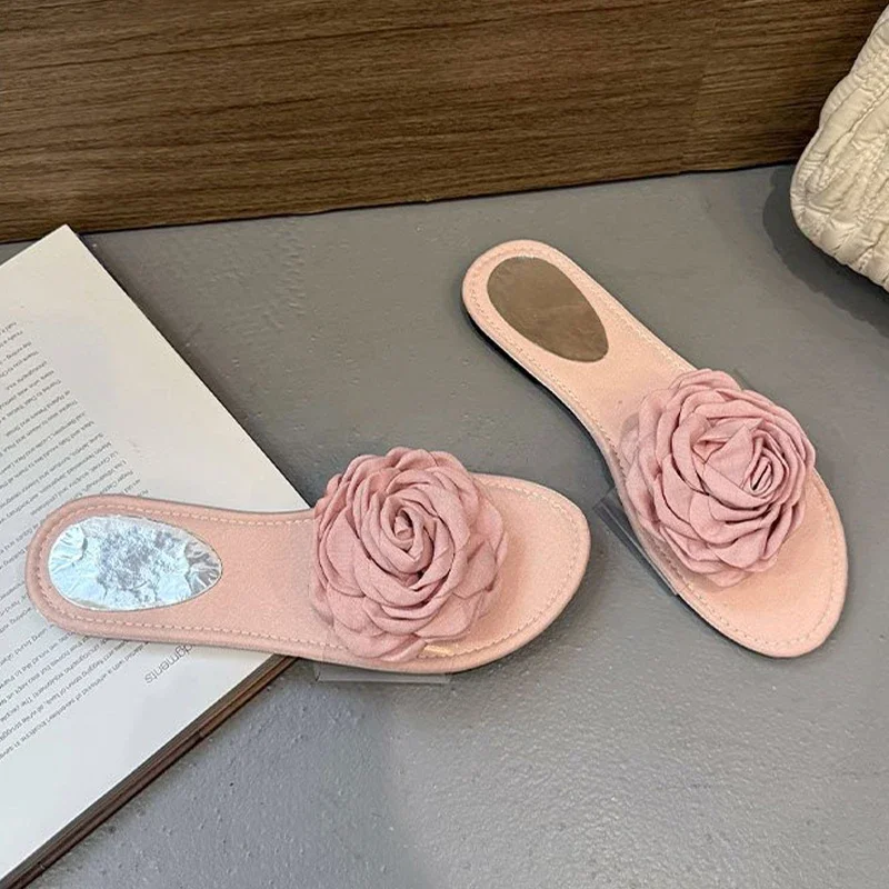 

Женские тапочки с цветочным узором на плоской подошве, модные модельные туфли, летние повседневные женские сандалии, новинка 2023 года, трендовые брендовые прогулочные уютные женские туфли Zapatillas