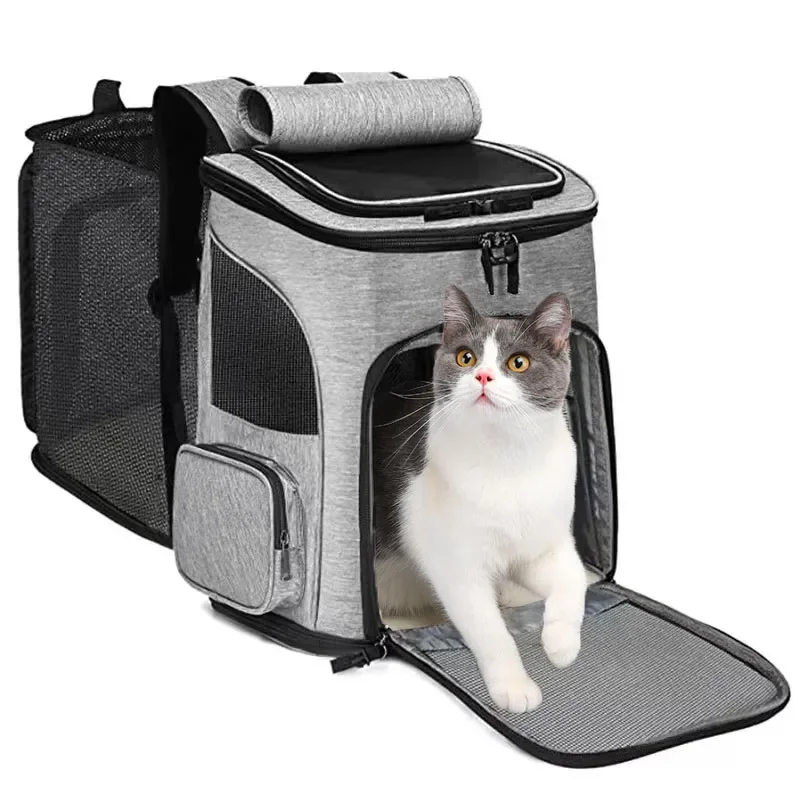 Cat Supplies Out Puppy Backpack Expandable Pet Bag Large Capacity Breathable Portable Cat Backpack