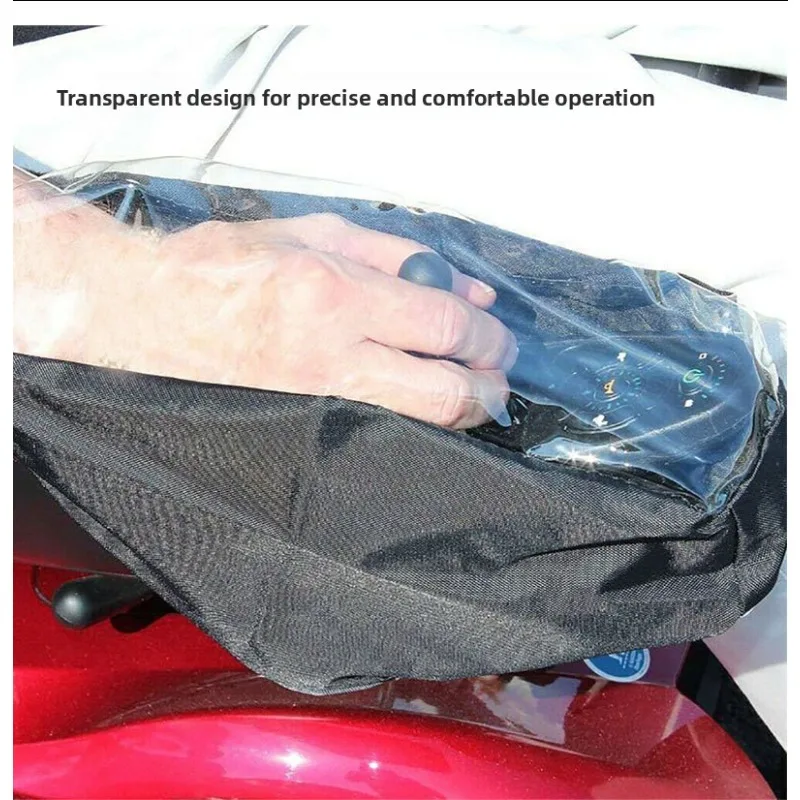 غطاء عصا التحكم للكرسي المتحرك الكهربائي الشفاف المقاوم للماء والرياح لجميع الأحوال الجوية، درع واقٍ للمعاقين لكبار السن والمعاقين #5