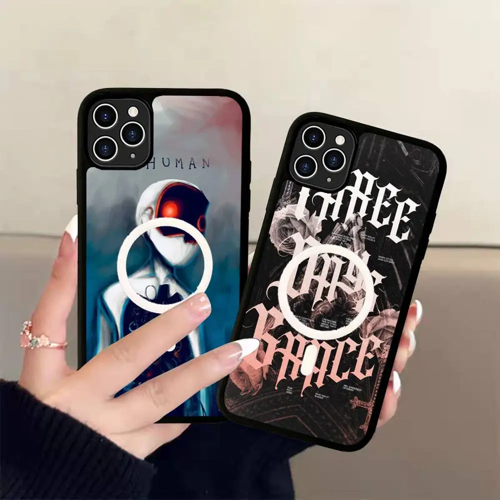 

Retro T-Three Days Grace Band Magsafe Phone Case For IPhone 16 15 11 12 13 14 17 Pro Max Plus Magnetic Wireless Charge