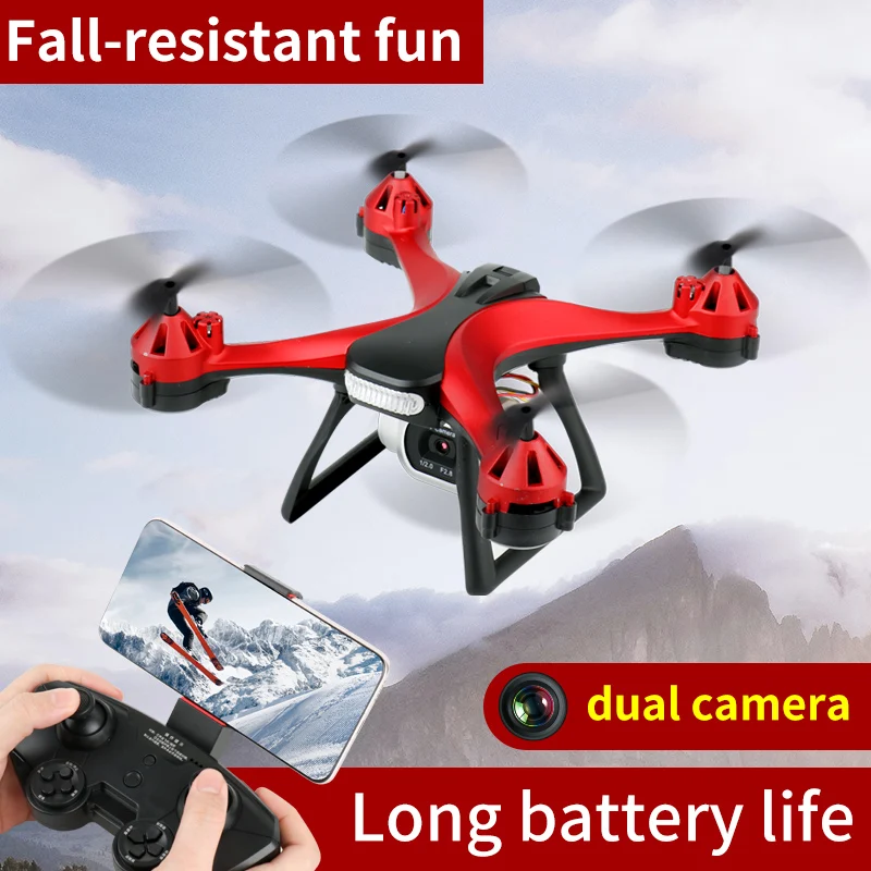 

DWI drones with HD Dual Camera professional Optical Flow Foldable Helicopter Aircraft rc fpv Quadcopter Dron Children toy gif