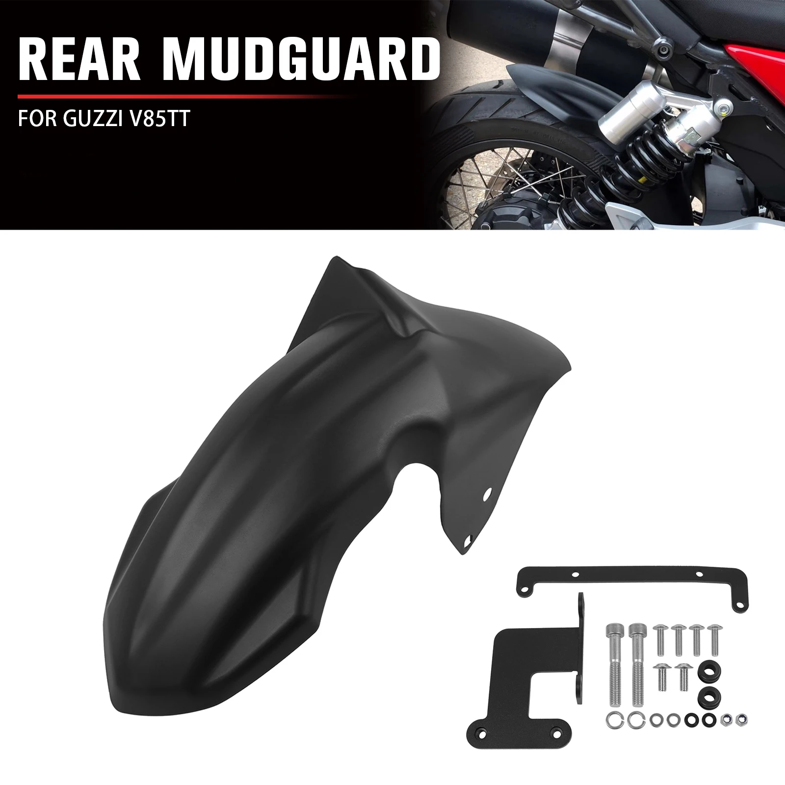 For MOTO GUZZI V85 TT V 85 TT V85TT V 85TT 2019-2024 Motorcycle Rear Fender Extender Hugger Mudguard Extension