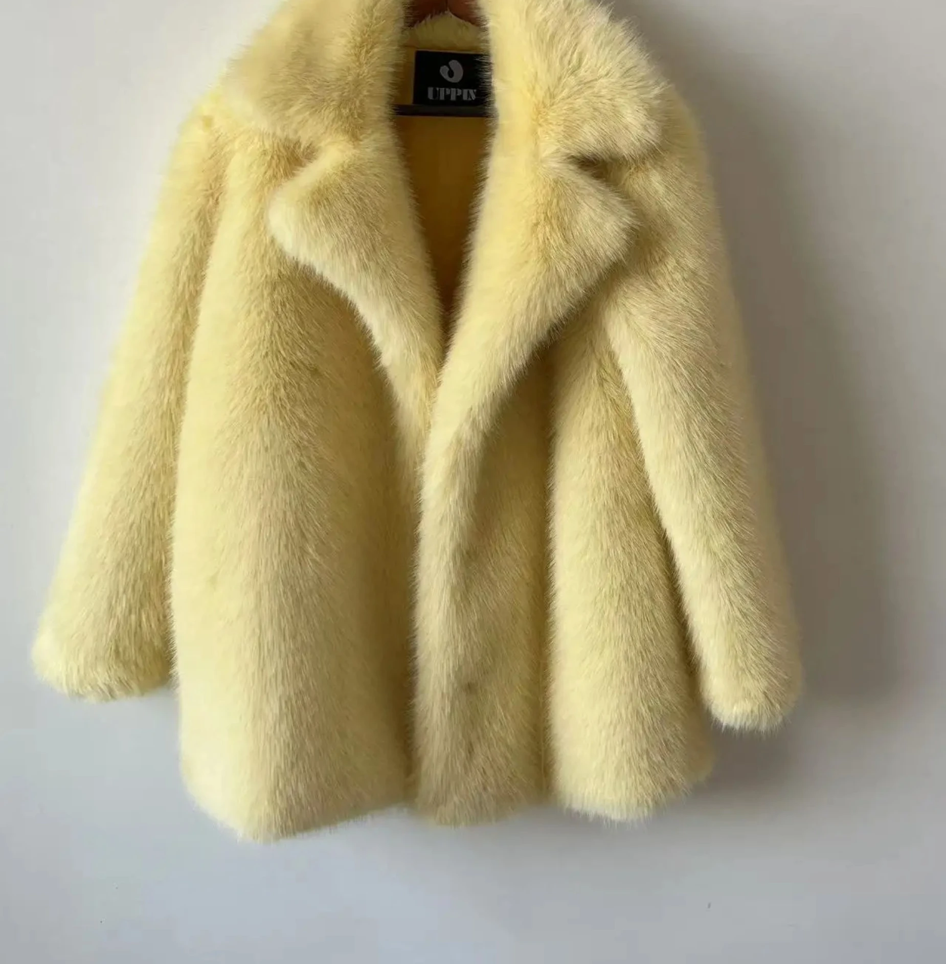 الخريف الشتاء سميكة دعوى طوق فو الفراء معطف المرأة السلس لينة فروي الثعلب الفراء سترة الأزياء أفخم معطف معطف الفرو وهمية