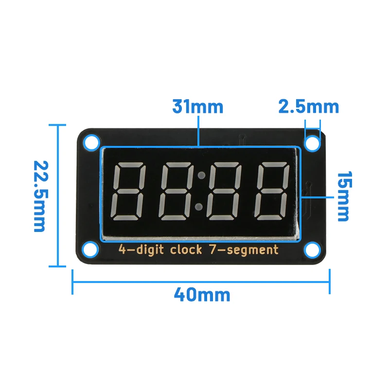 Four digit seven segment digital tube module TM1650/TM1637/VK16K33 with clock decimal I2C arduino and microbit