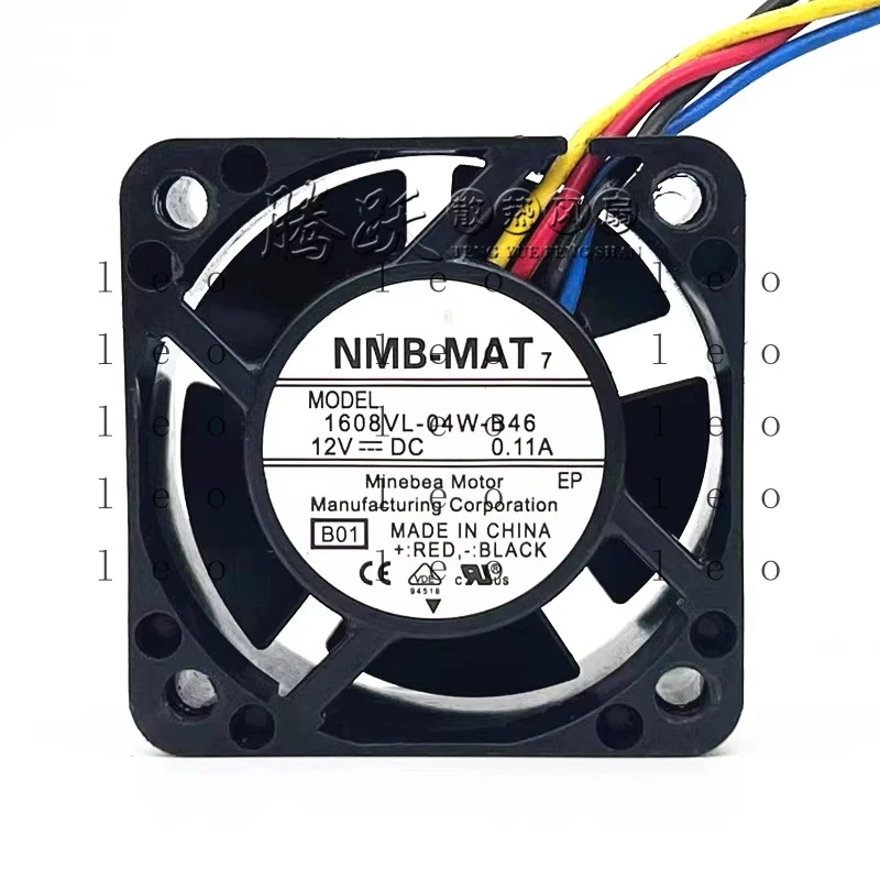 1PCS NMB 1608VL-04W-B46 DC12V 0.11A 4-wire PWM chassis cooling fan 4cm 4020