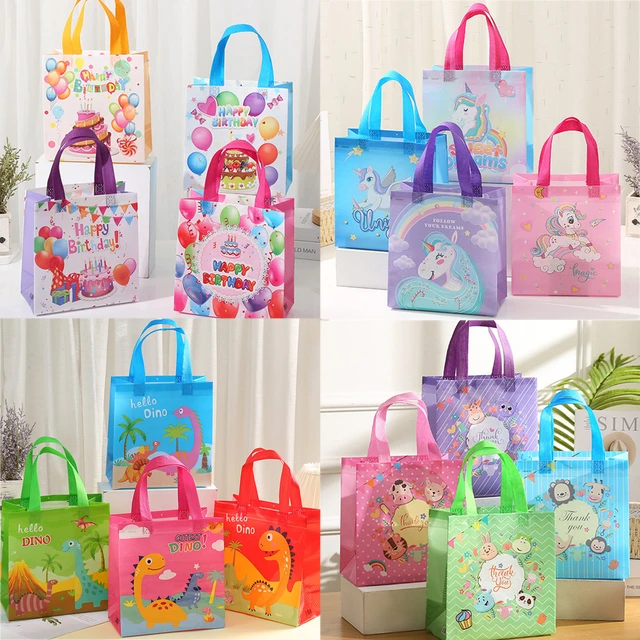 Bolsas de regalo de dulces para ninos bolsas de regalo de dulces no tejidas color rosa y azul suministros de embalaje para fiestas de cumpleanos y Baby Shower 4 piezas AliExpress