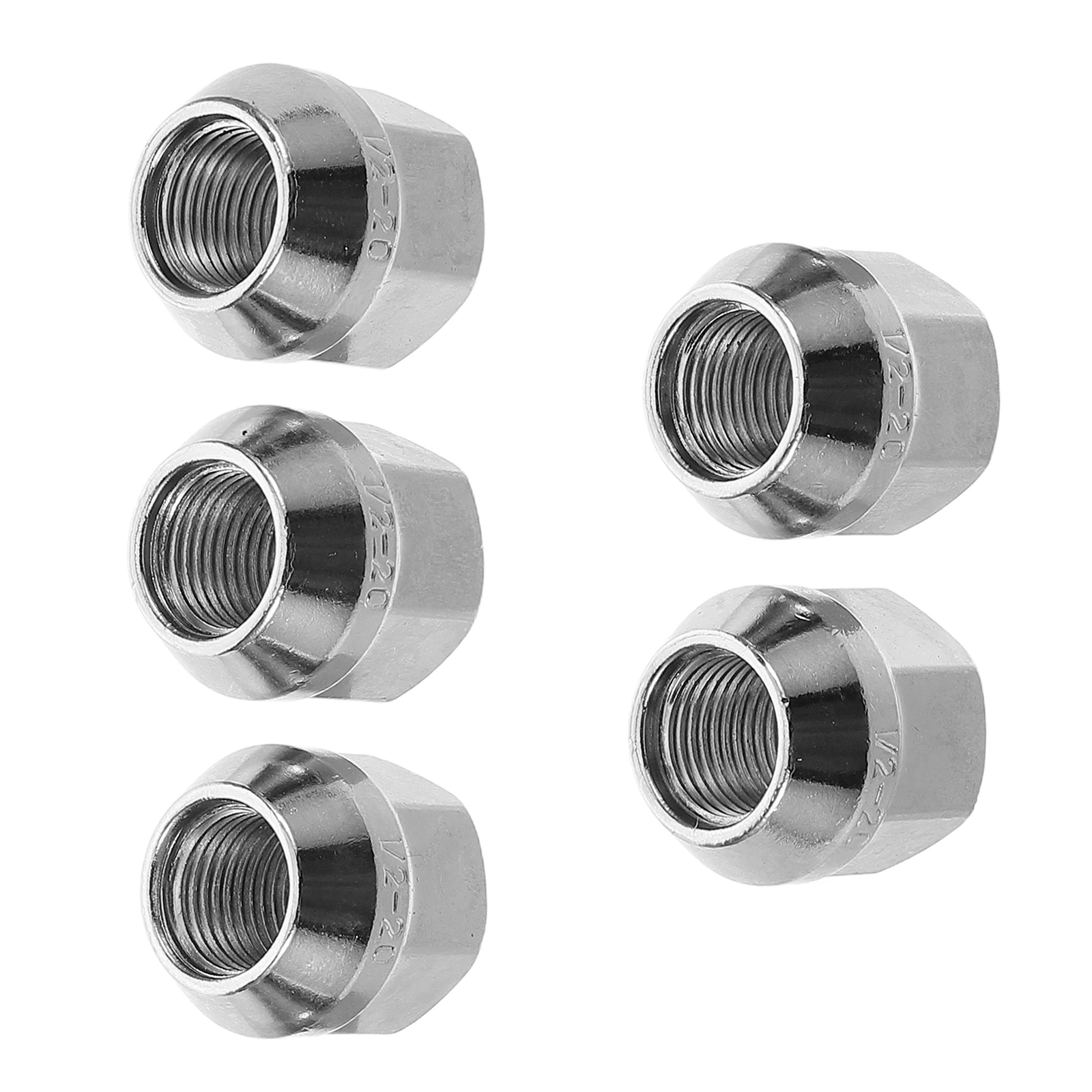 

5pcs Tire Screws Durable Stainless Steel Wheel Studs Lug Nuts Car Flange Nut Threaded Rim Covers Enhanced Security
