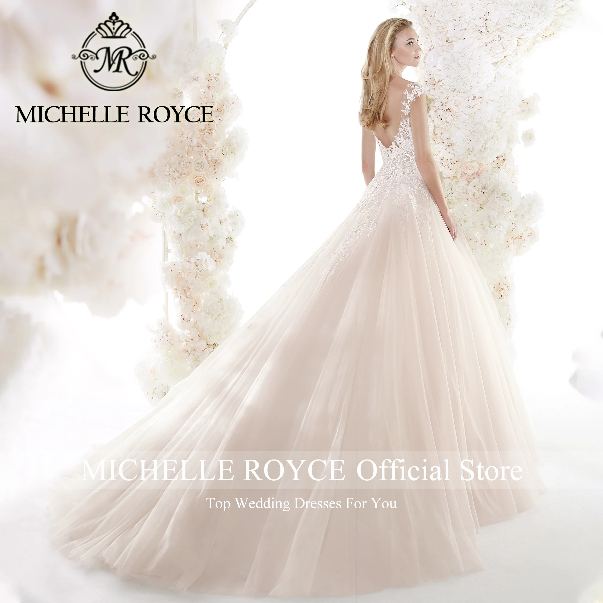 Michelle Royce Ball Gown Wedding Dress High Quality Sexy Pretty Sweetheart Embroidery Court Train Wedding Gown Vestidos De Novia