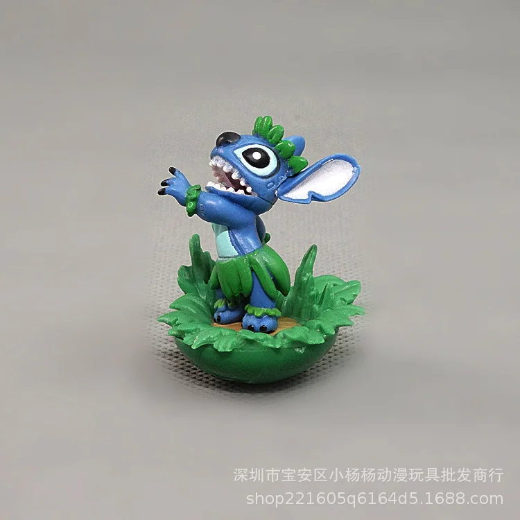 Disney stitch modelo boneca dos desenhos animados anjo ponto lilo ação anime figuras bonito quarto desktop modelo de carro ornamentos presentes das crianças