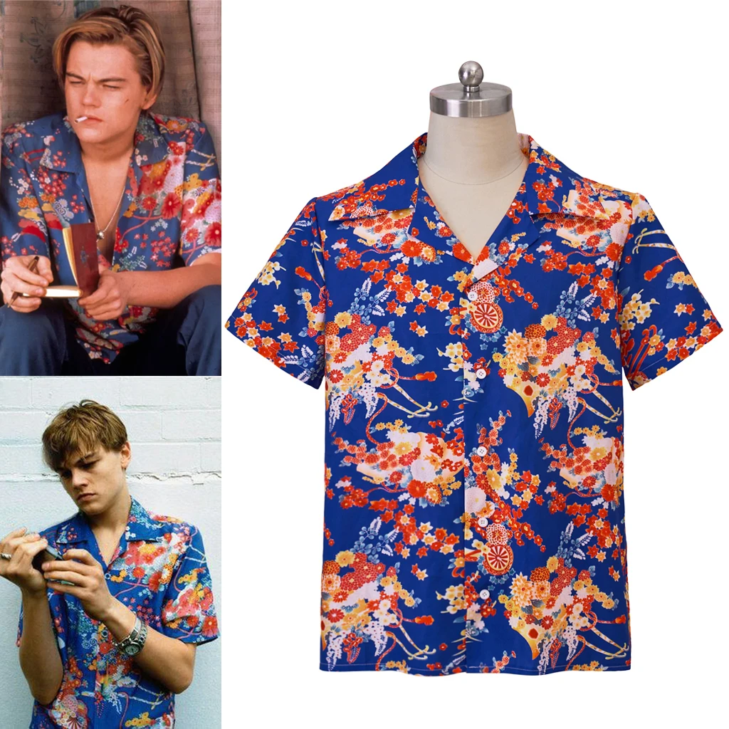 

Romeo Cosplay Hawaiian Shirt Men's 3D Print Summer Vacation Hawaii Shirt Single Breasted Shirt Man Short-Sleeve Casual Beach Top