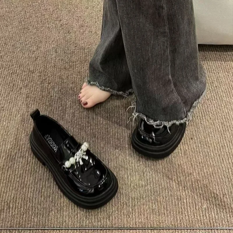 

Женские туфли-лодочки с круглым носком и каблуком. Мокасины. Симпатичная женская обувь Y2k. Весенний шик и элегантный скидка. Распродажа. Повседневная подлинная марка 39.