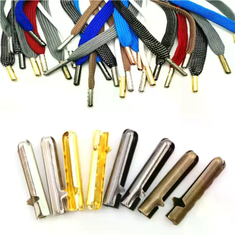 10pcs Metal DIY Shoelaces Repair Shoe Lace Tips Replacement End Shoelaces Craft
