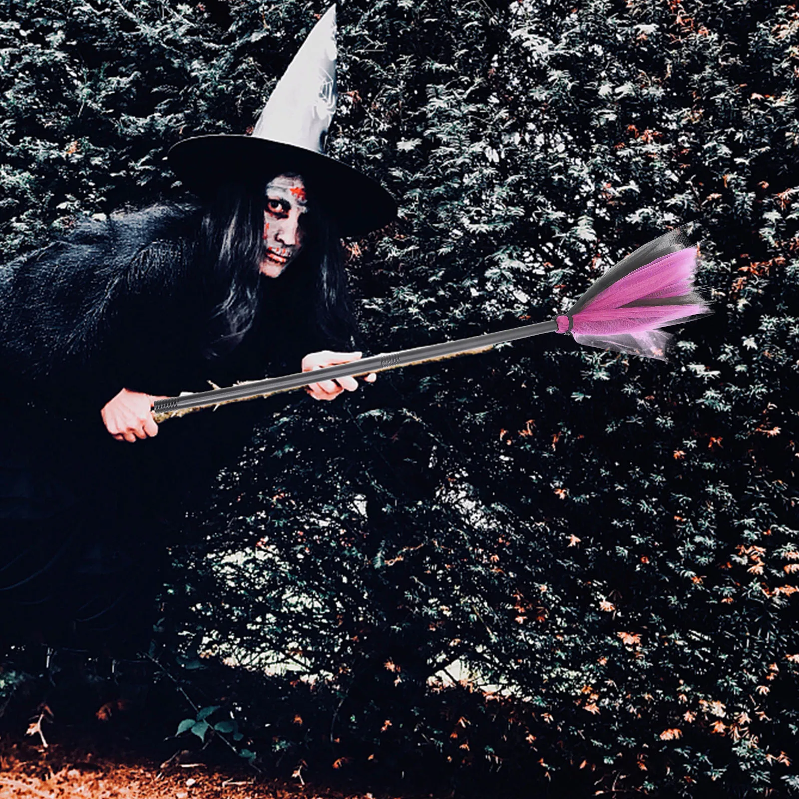 

Witch Broom Witches Party Decorative Decoration Supplies Halloween Ornaments Sequins Child