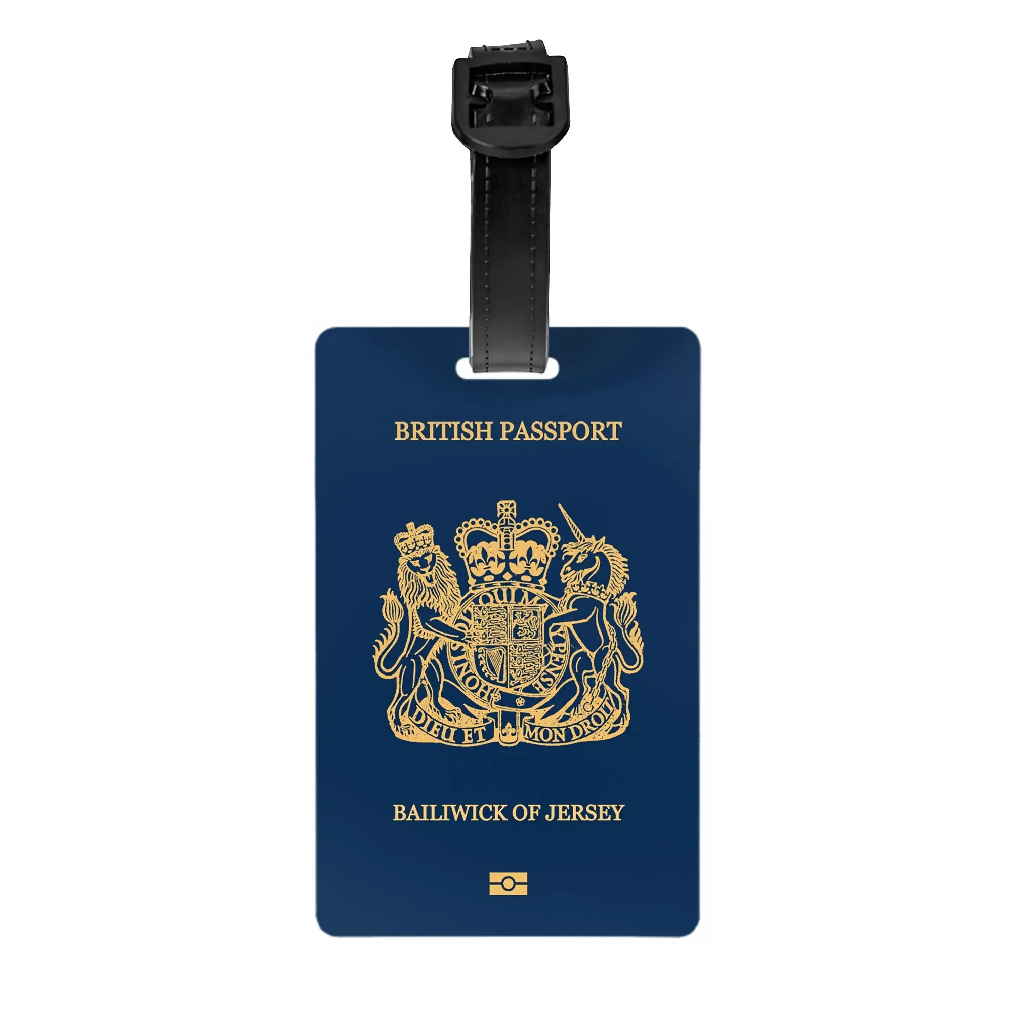 Custom Jersey British passport Luggage Tag With Name Card  Privacy Cover ID Label for Travel Bag Suitcase