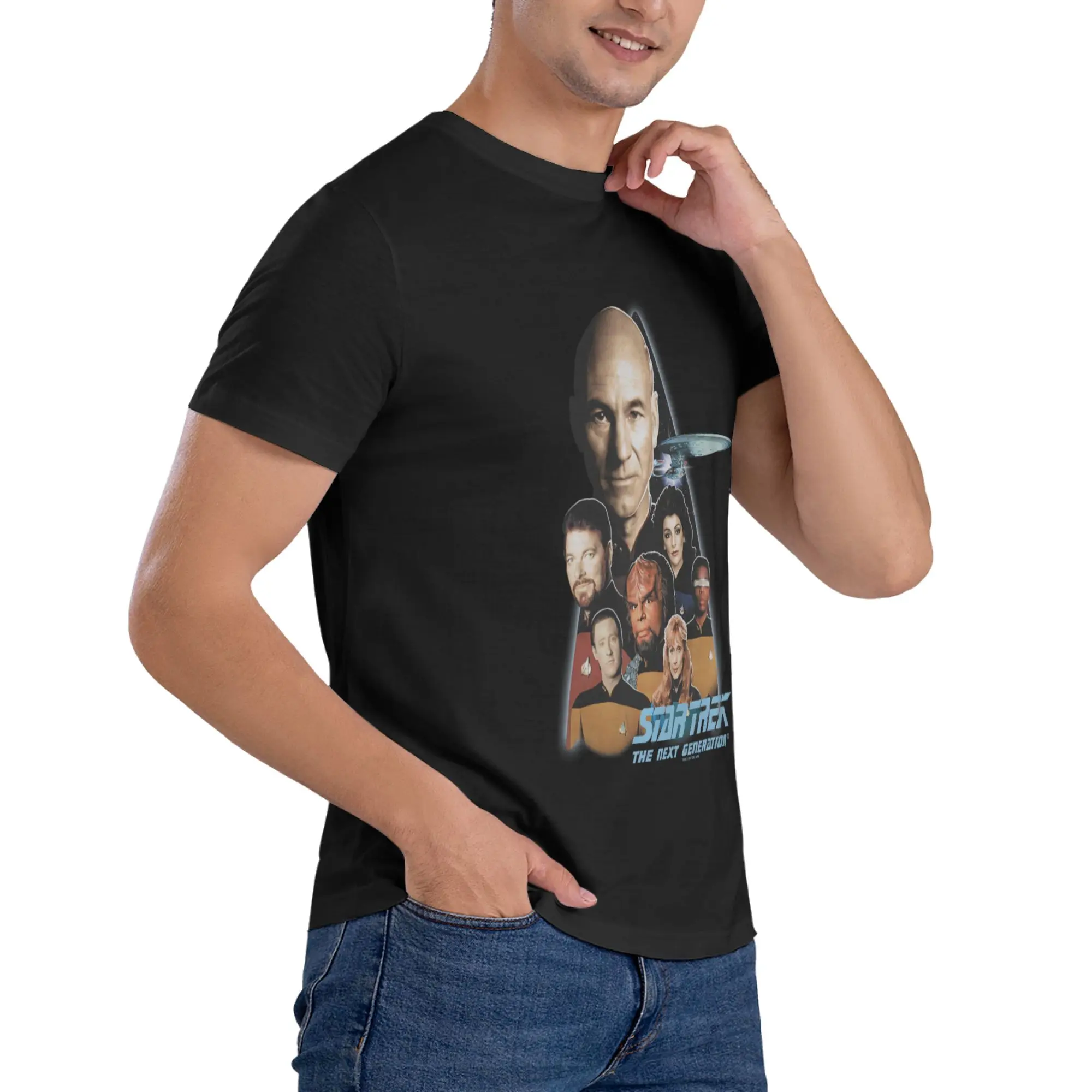 1 Stück Next Generation Novelty T-Shirt aus 100 % Baumwolle, Star Treks Tees Tops für Herren – Detail 5