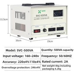 Voltage Regulator SVC 500VA 1000VA 2000VA 3000VA Single Phase Household Voltage Regulator Motor Control Voltage Regulator