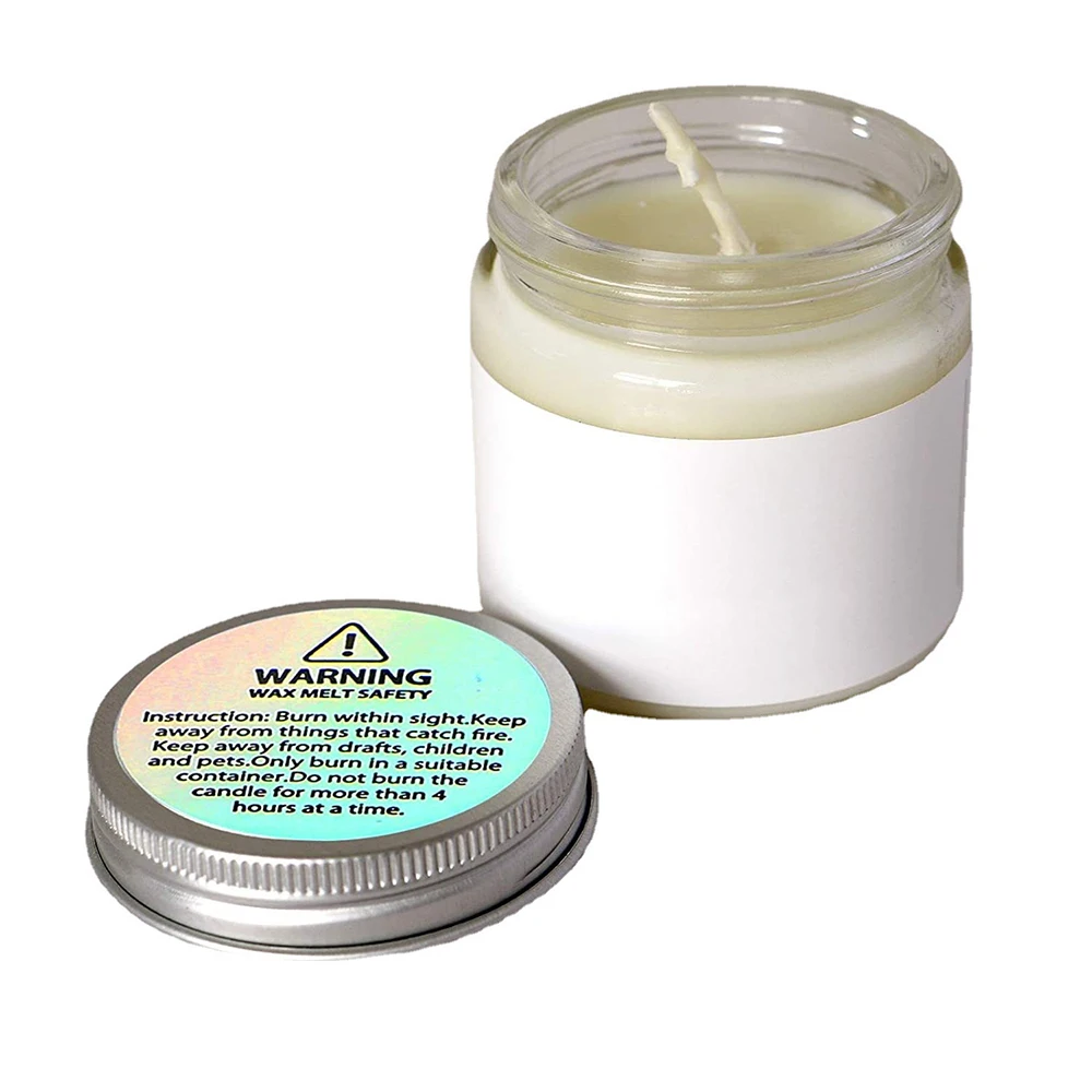 120-600Pcs Candle Warning Labels, 3cm Waterproof Round Candle Safety Labels Sticker for Candle Making DIY Candle Jars ﻿