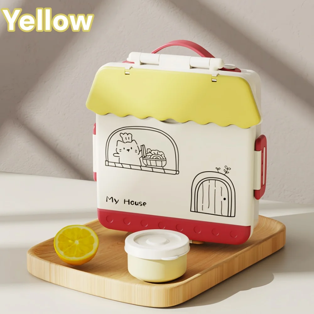 1 PC Portable Plastic Lunch Box,Bento Box, Children/Students Cartoon Lunch Box, Microwave Oven Lunch Box, Fresh-keeping Box - view 6