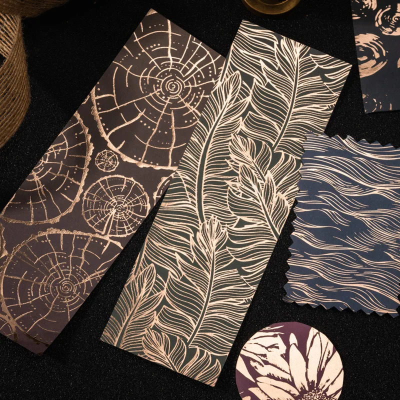 16pcs/lot Memo Pads Material Paper Texture Secret Language Journal Junk Journal Scrapbooking Retro Background Decoration Paper