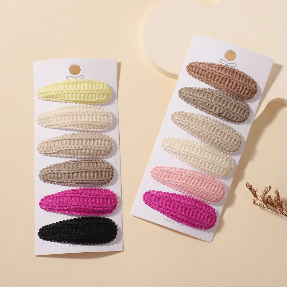 

6 шт./компл., заколки для волос из хлопкового сплава с милым принтом для детей, тканевые клетчатые заколки BB, заколки для волос для девочек, головные уборы, детские аксессуары для волос, подарок