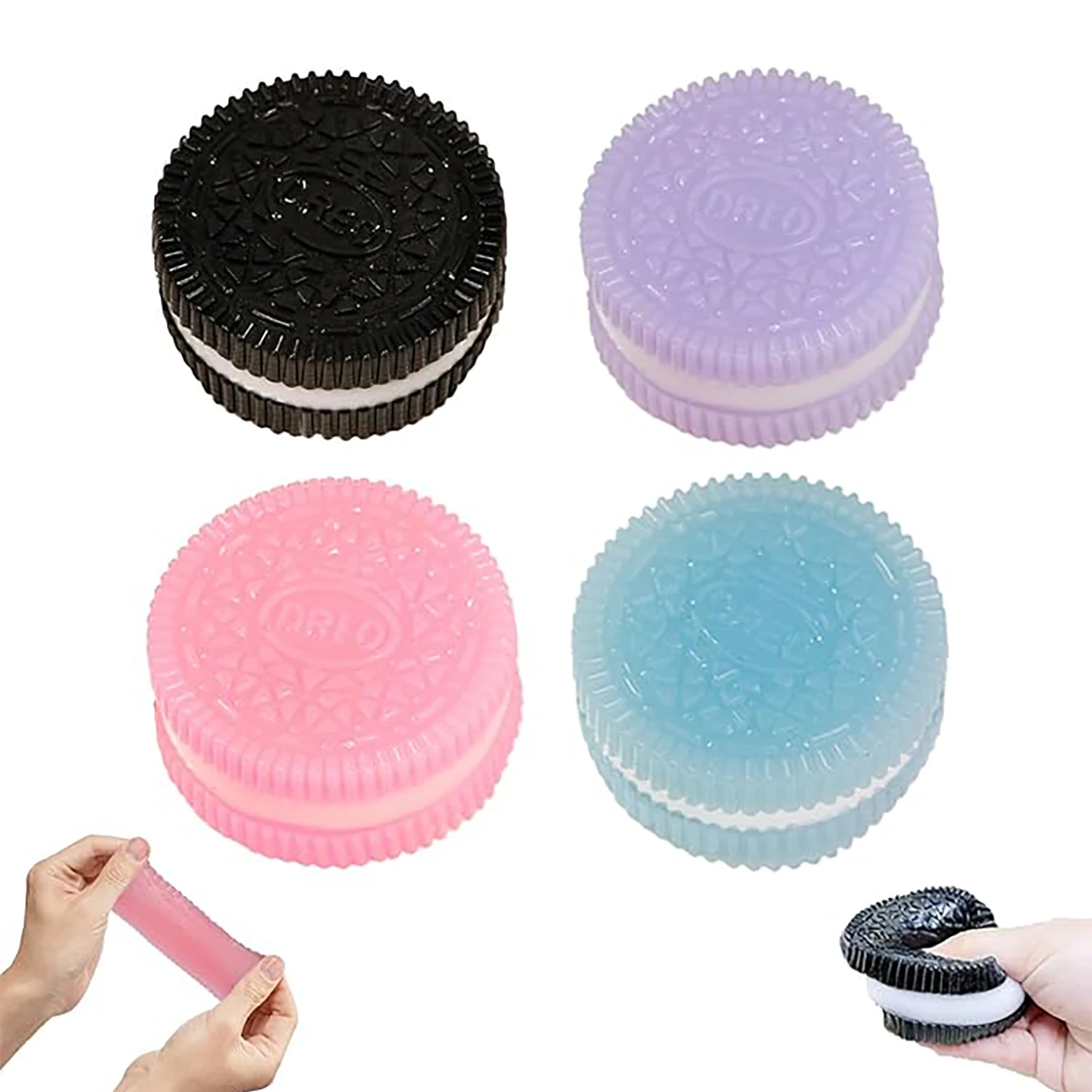 لعبة ضغط البسكويت المقلدة، لعبة حسية لزجة للأطفال المصابين بالتوحد، هدية عيد ميلاد تململ كرة الضغط للبالغين #1