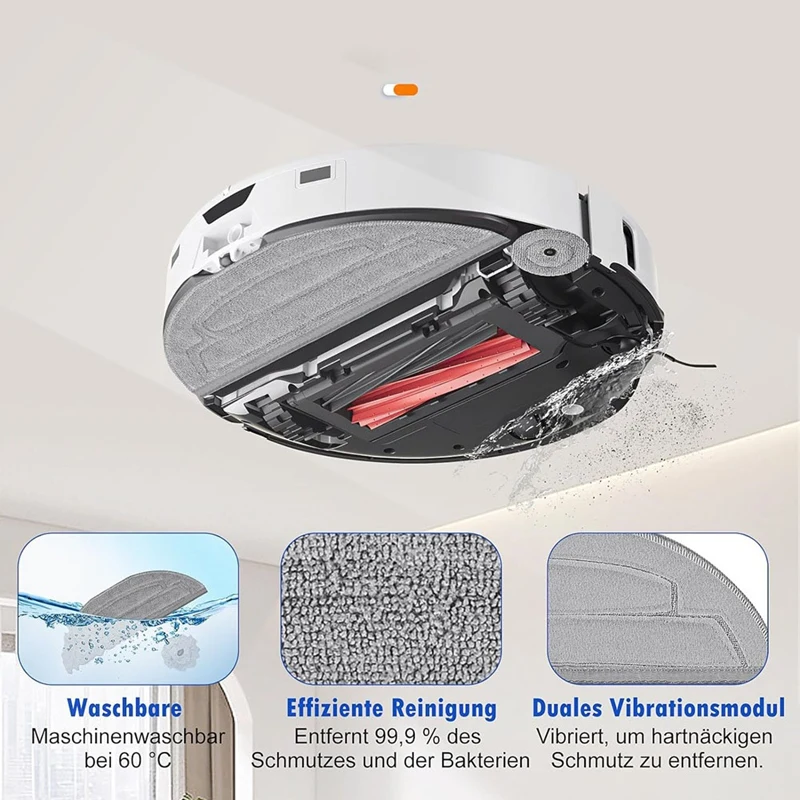 X17A 2025 NEW-Accessories For Roborock S8 Maxv Ultra Robot Vacuum Spare Parts Main Side Brushes Mop Cloths HEPA Filters Dust Bag