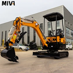 1800kg Small Digger Zero Tail Micro Excavator Kubota Engine Micro Mini Digger 1.8 Ton Hydraulic Crawler Mini Excavator Customize