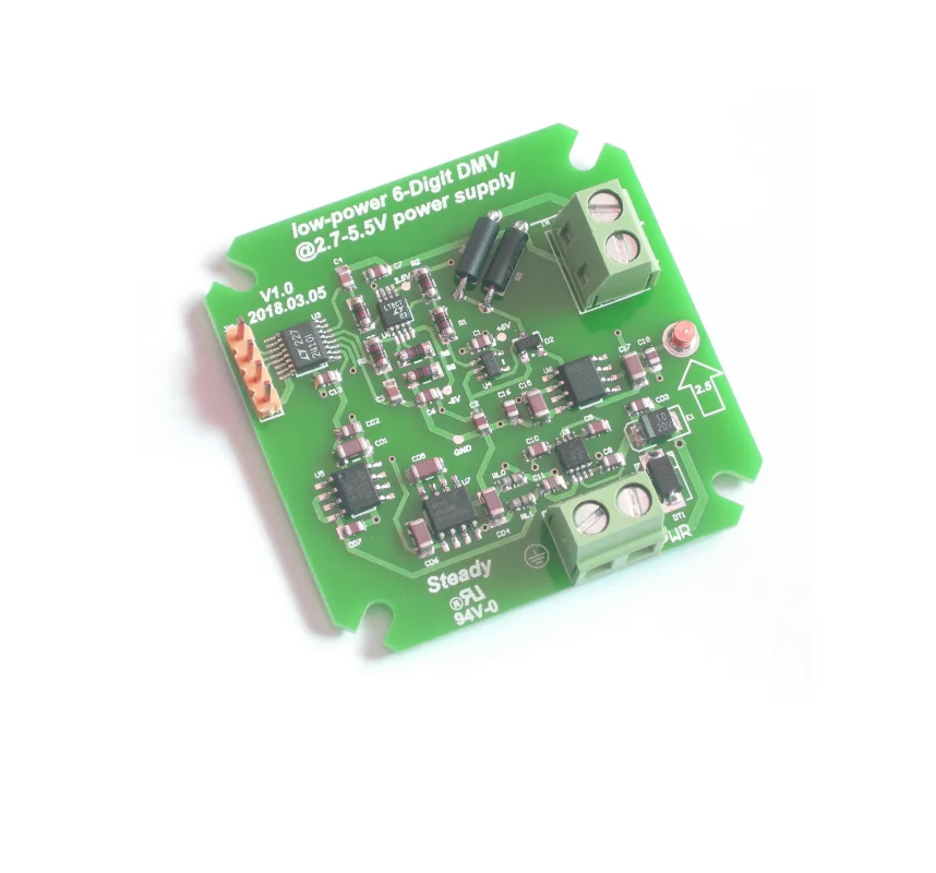 Battery powered low noise, low power consumption, zero drift, multi protection input, 6-digit voltage signal acquisition module
