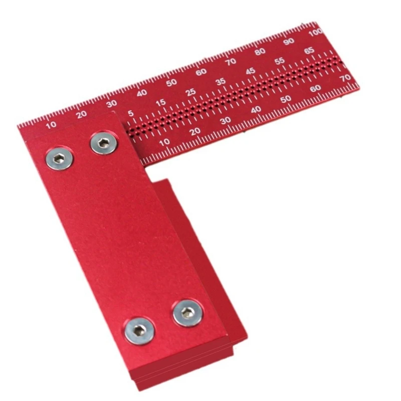 เครื่องมือวัดเครื่องหมาย Scriber แบบสี่เหลี่ยม L อลูมิเนียมข้ามสอบเทียบไม้บรรทัด