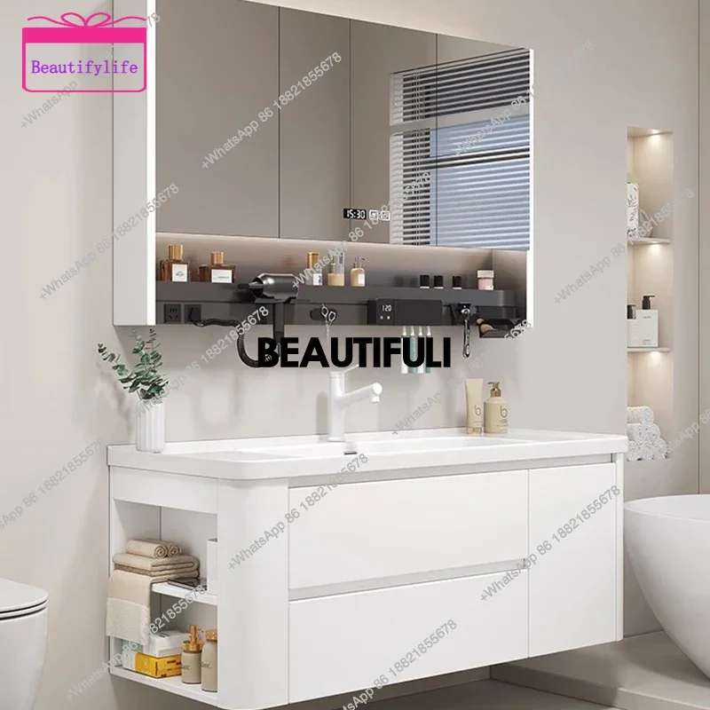 YL Stainless Storage Bathroom Cabinets Toilet Vintage Vanity White Bathroom Cabinets Mirrors Shower Mueble Organizador Furnitu