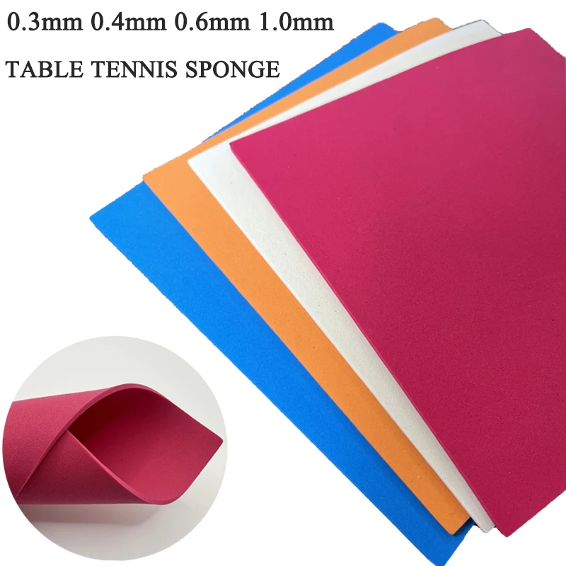 

0.3/0.4/0.6/1.0mm Table Tennis Sponge High-density Ultra Thin & Light Beige Blue Ping Pong Sponge for Table Tennis Rubber 1/2pcs
