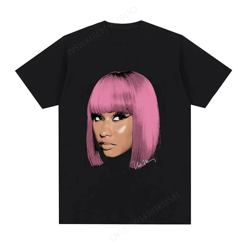 Rapper Nicki Minaj Graphic Print T Shirt Men Women Vintage Hip Hop Short Sleeve T Shirts  Cotton Casual Oversized T-shirts